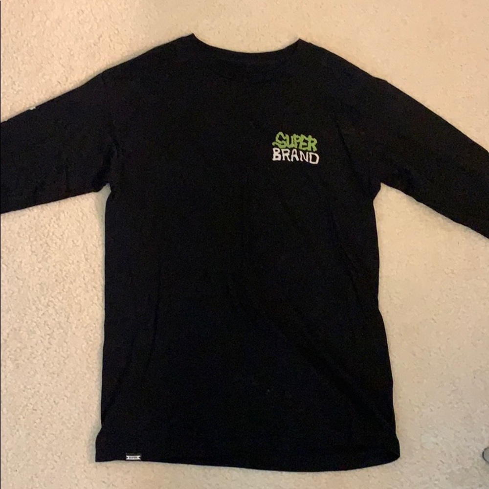 Super Brand Black Long Sleeve T-shirt